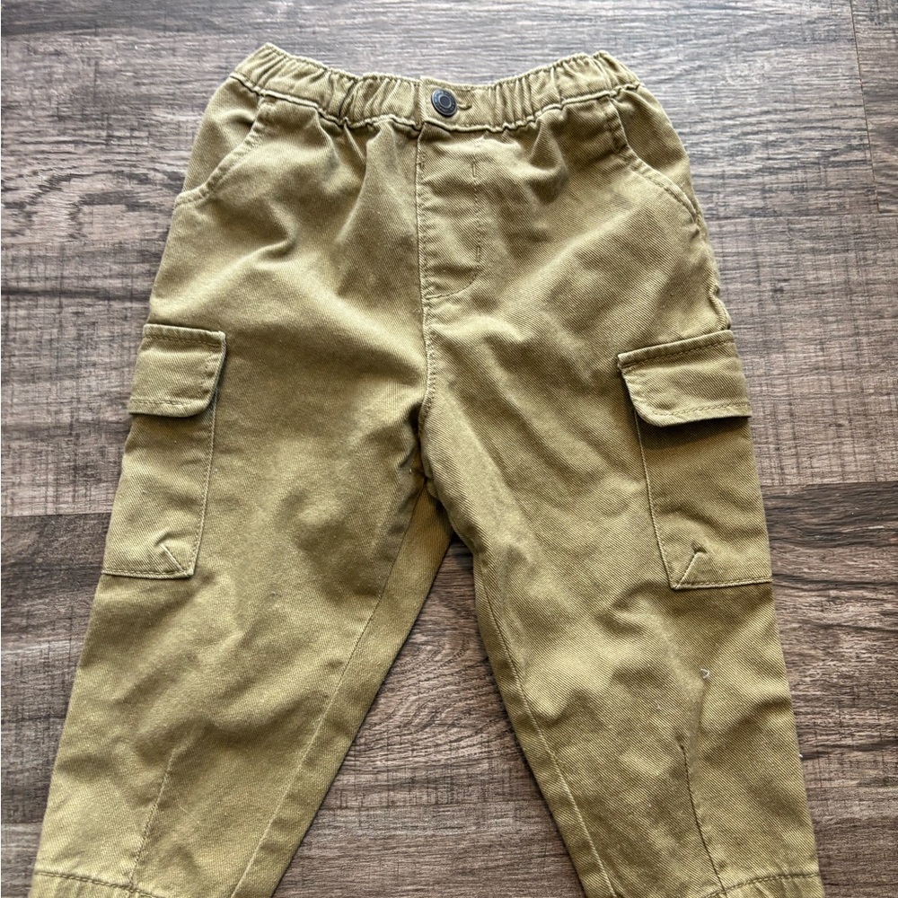 Kids Tan Cargo Pants